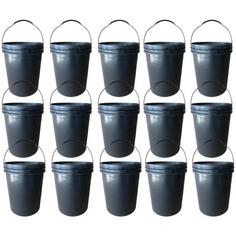 Balde 16l Para Oficina Em Sp Com Tampa - 15 Pçs