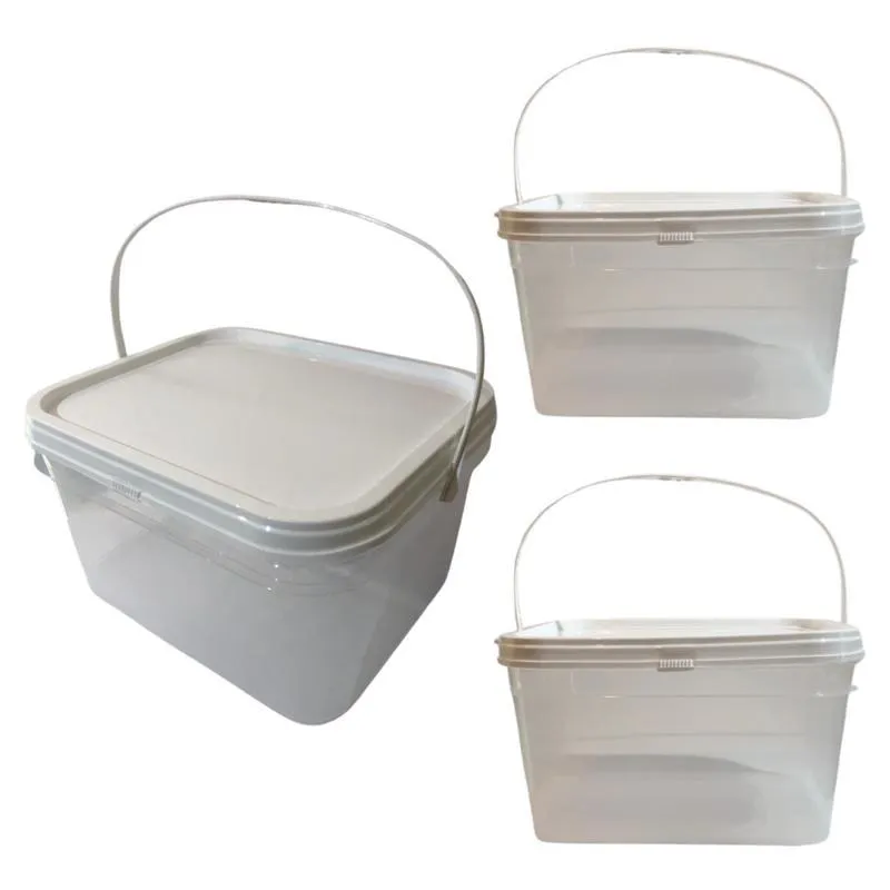 Balde S Para Iogurteira Transparente 2.4l 3 Pçs