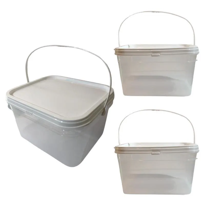 Balde Para Quentinha Transparente 2.4L 3 Pçs