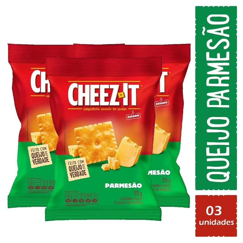 Snack Salgadinho Cheez It Parmesao 03 Unidades