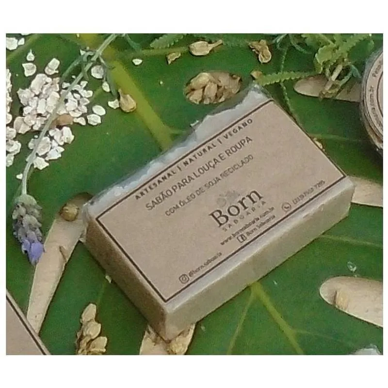 Sabão Natural E Vegano - Para Louça E Roupas - Born Saboaria