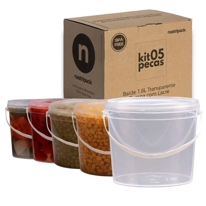 Balde Para Lanchonete Molhos 1.8l 5 Pçs