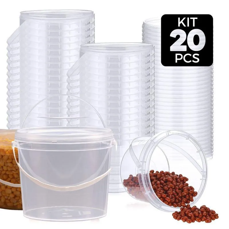 Balde Transparente 1.8L Plástico 20 Pçs