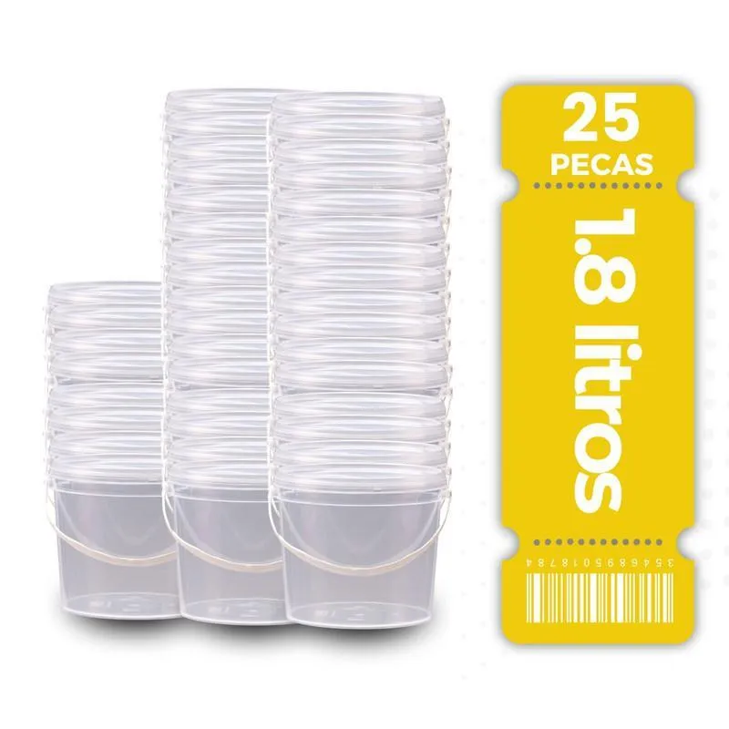 Balde Para Armazenamento Com Tampa 25 Pçs