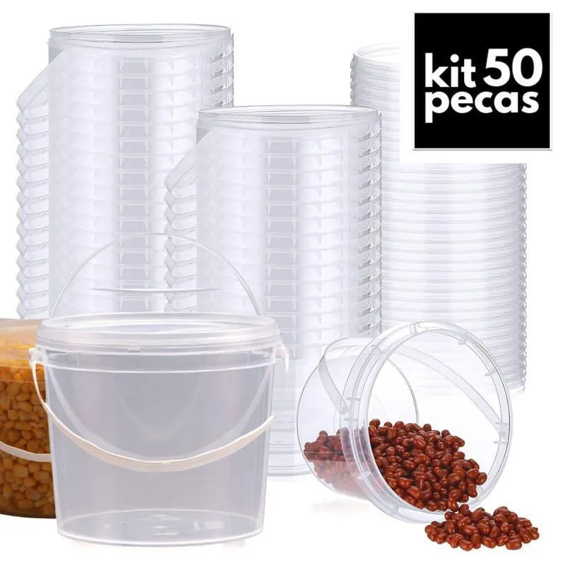 Balde Para Armazenar Alimentos Bpa Free 50 Pçs