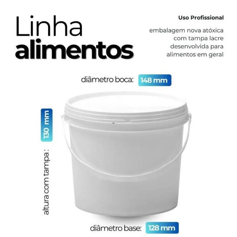 Balde Para Organizar Geladeira 1.8 Litros Branco 7 Pçs
