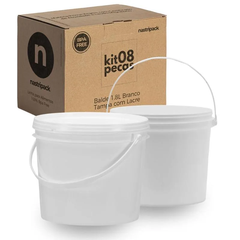 Balde 1.8 Litros Para Armazenar Beijinho 8 Pçs