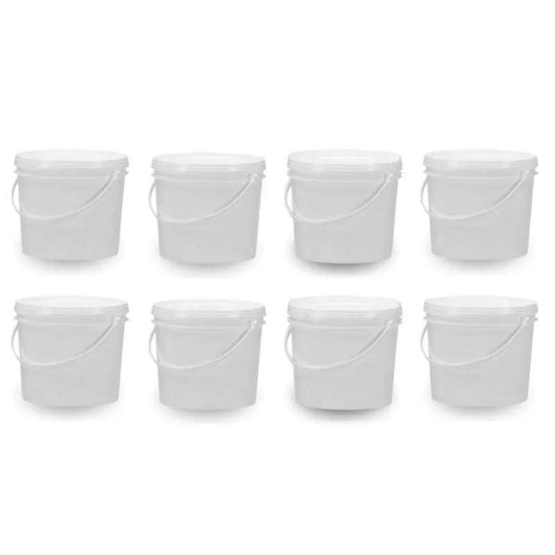 Balde Para Tinta Acrílica 1.8L Branco 8 Pçs