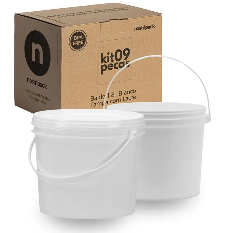 Balde Para Padaria Massas 1.8l 9 Pçs