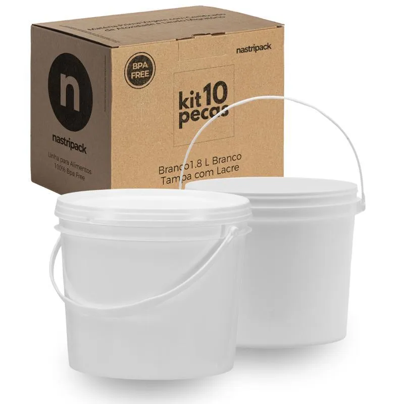 Balde Para Oleo De Cambio 1.8l Branco 10 Pçs