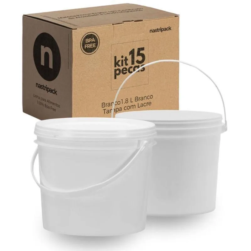 Balde Para Salada De Frutas 1.8 Litros Branco 15 Pçs