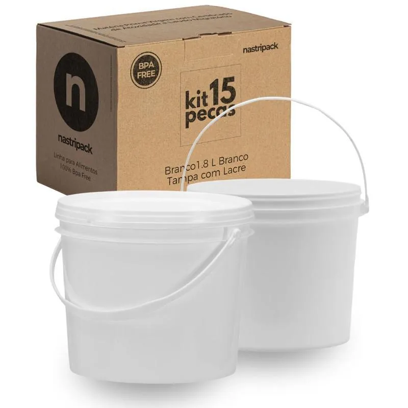 Balde 1.8 Litros Para Pintar 15 Pçs