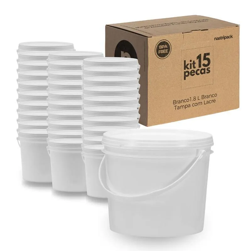 Baldes Para Mantimentos Liso 15 Pçs