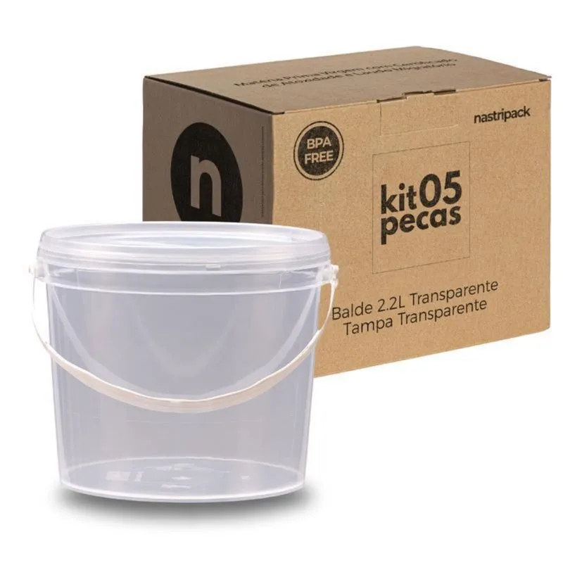 Balde Transparente Uso Comercial