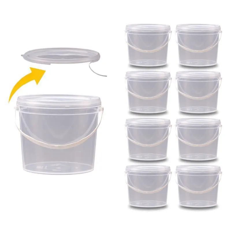 Balde Plástico Seguro Para Alimentos - Kit 8 Pçs