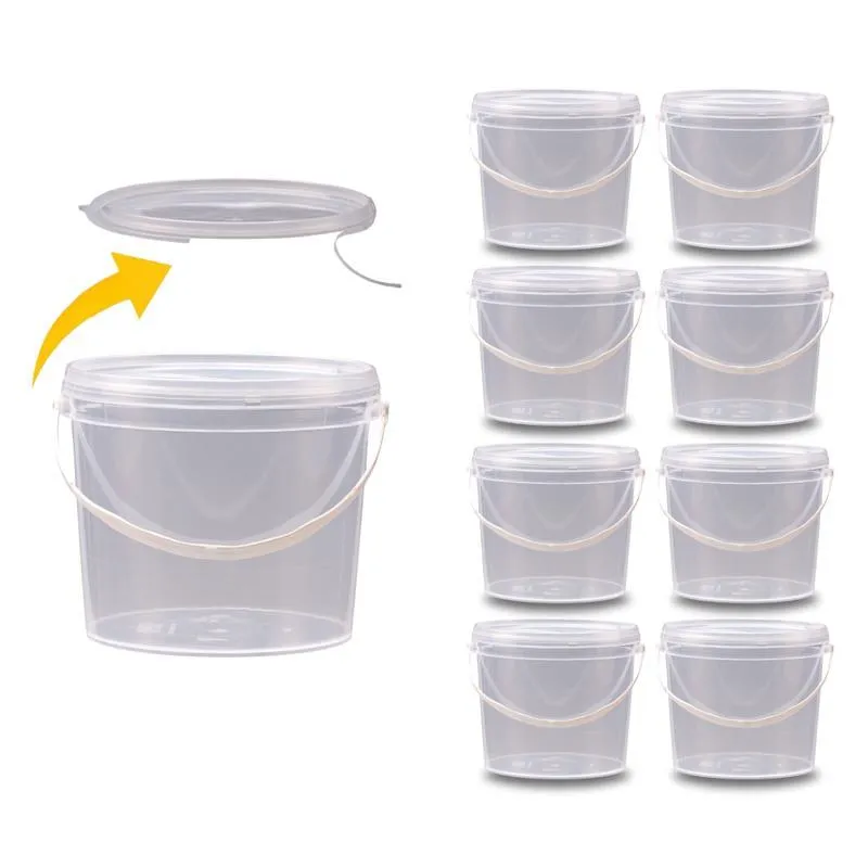 Balde Para Açucar E Café Tampatransparente - Kit 8 Pçs