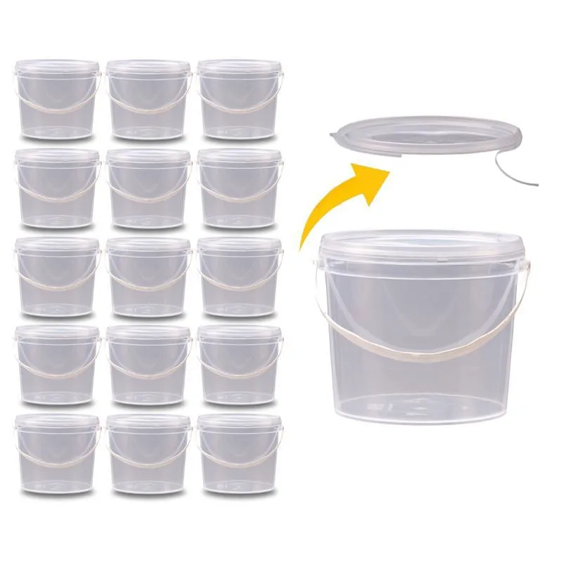 Balde Para Éter 2.2 Litros Com Tampa - Kit 15 Pçs