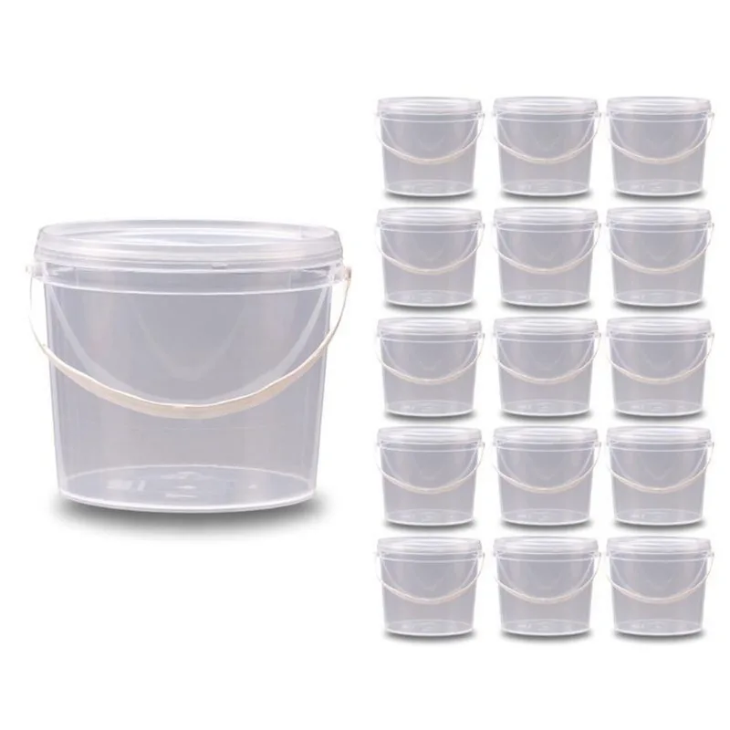 Balde 2.2l Transparente Para Fabricar Sorvete - Kit 15 Pçs