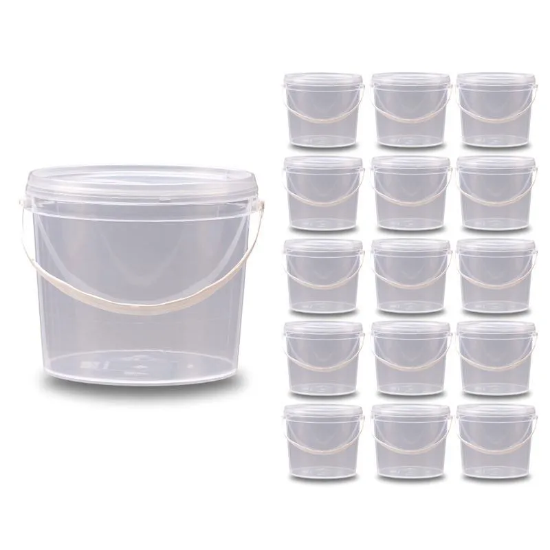 Balde 2.2l Transparente Para Água Transparente - Kit 15 Pçs