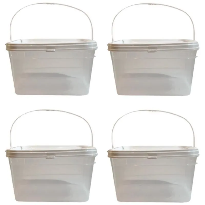 Baldes Transparente 2.4L-Kit 4 Pçs