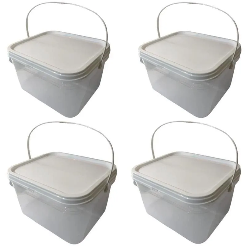 Balde 2-4L Com Capacidade Ideal-Kit 4 Pçs