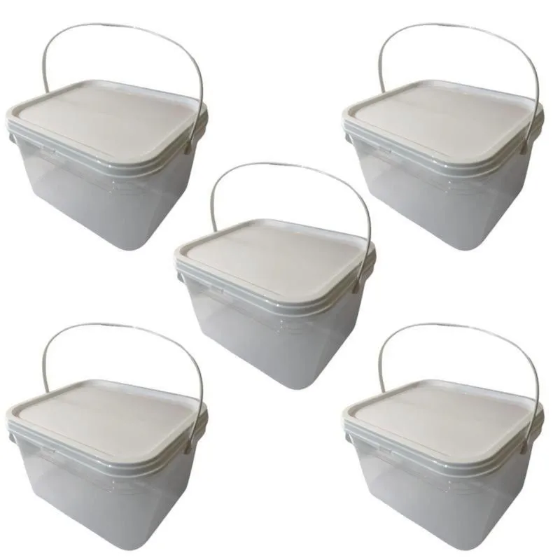 Balde Vitória Transparente 2.4L-Kit 5 Pçs