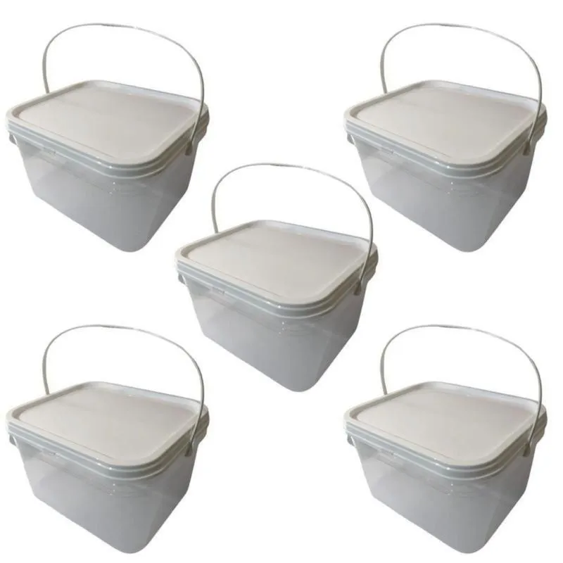 Balde Para Cerveja De 2.4 Litros Com Tampa Lacre-Kit 5 Pçs