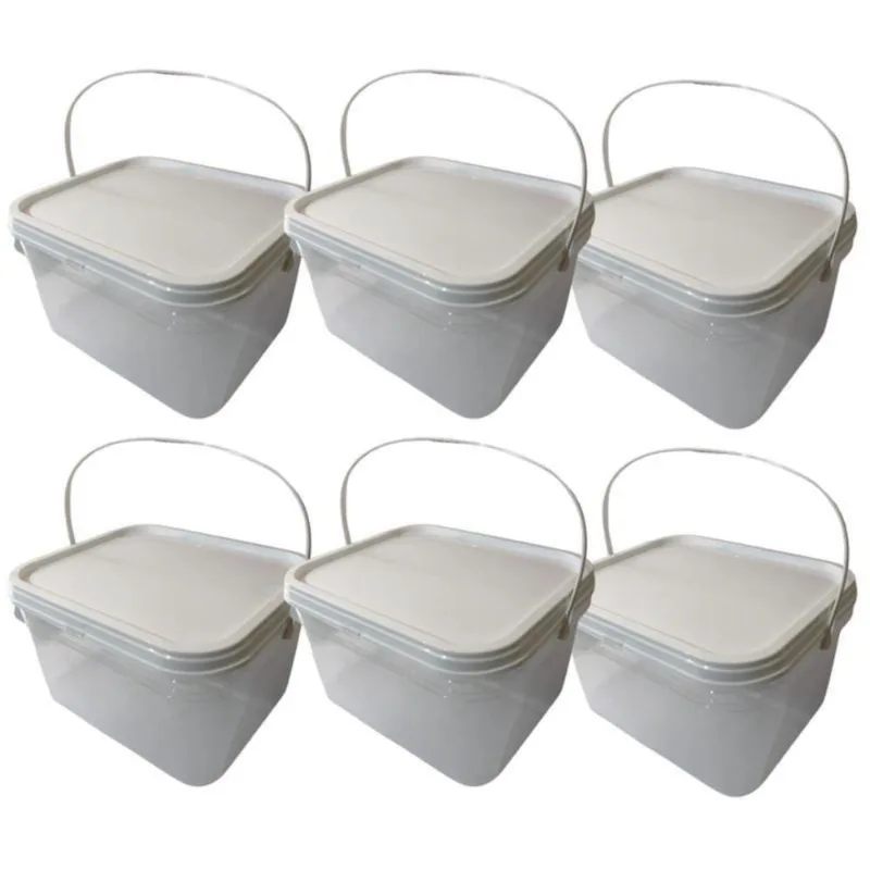 Balde Tocantins Transparente 2.4L-Kit 6 Pçs