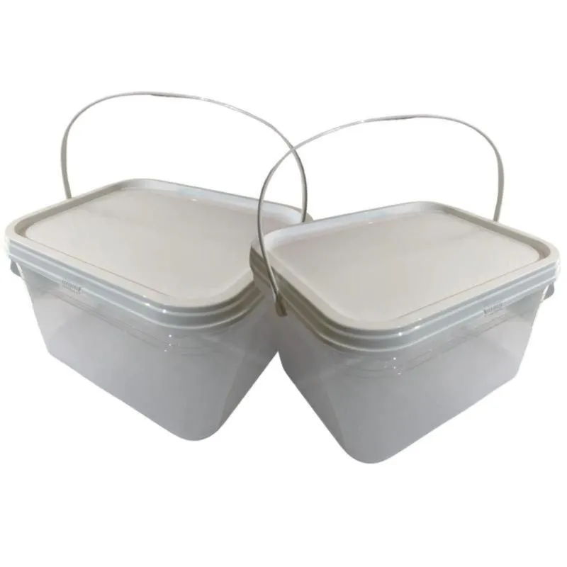 Balde Alça Plastica Bahia Transparente 2.4L-Kit 7 Pçs