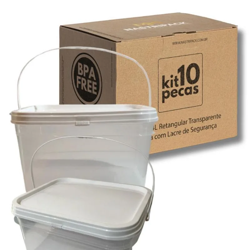 Balde Para Salada Transparente 2.4l-kit 10 Pçs