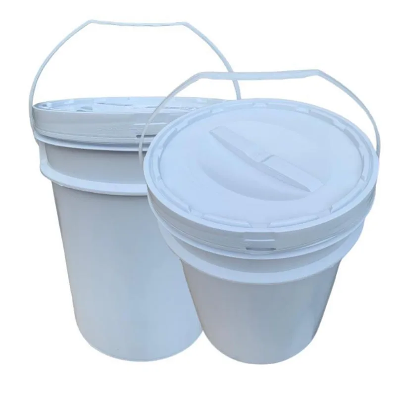 Balde Para Vaselina De 20 L E Tampa Rosca - Kit 2 Pçs