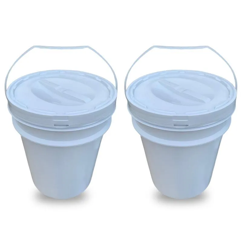 Balde Com Tampa De Rosca Para Tempero - Kit 2 Pçs