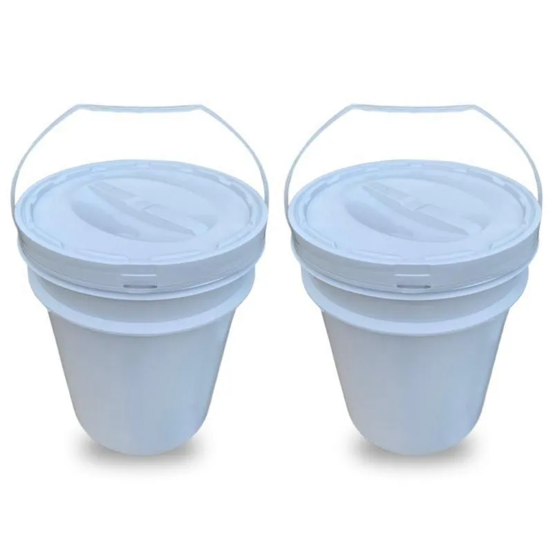 Balde Para Flores 20 L E Tampa Rosca - Kit 2 Pçs