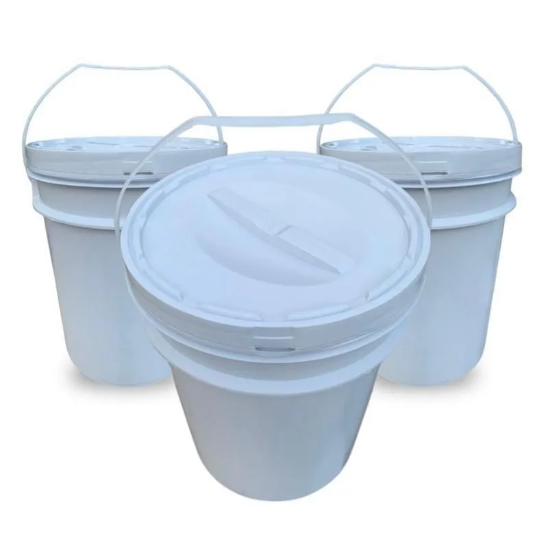 Balde Plástico 20L Tampa Rosqueavel Para Torrada - Kit 3 Pçs