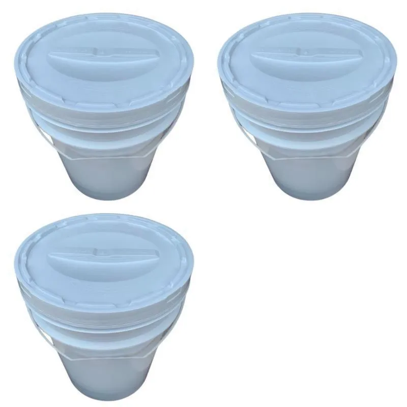 Balde Tampa De Rosquear Para Concreto - Kit 3 Pçs