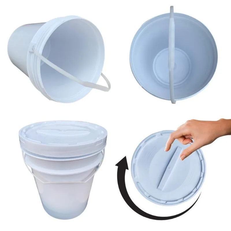 Balde Para Sorvete 20 Litros Tampa Rosca - Kit 6 Pçs