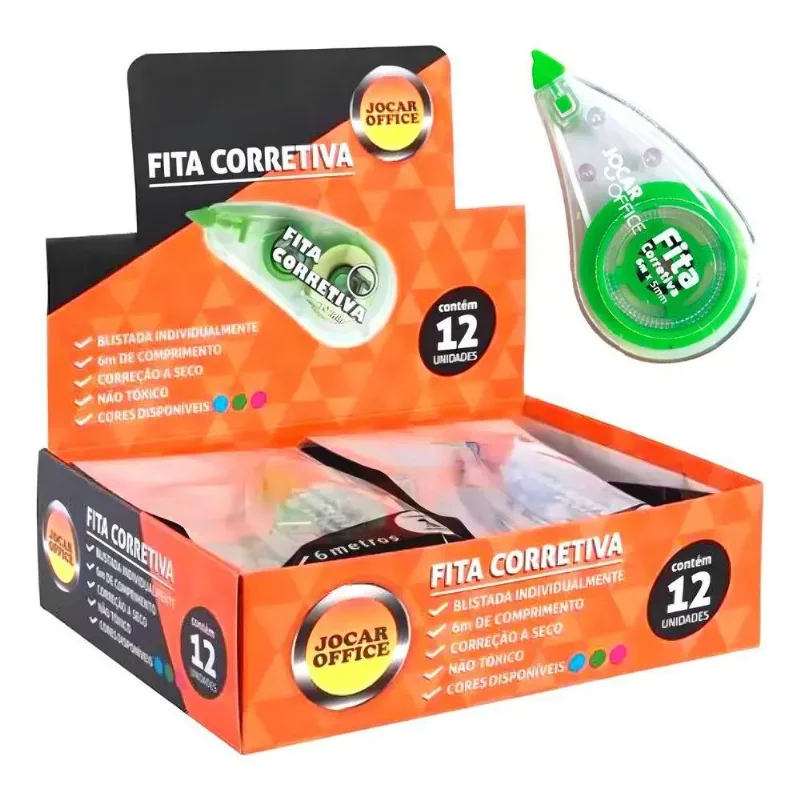 12 Fita Corretivas 3 Metros Escritorio Branquinho Escolar