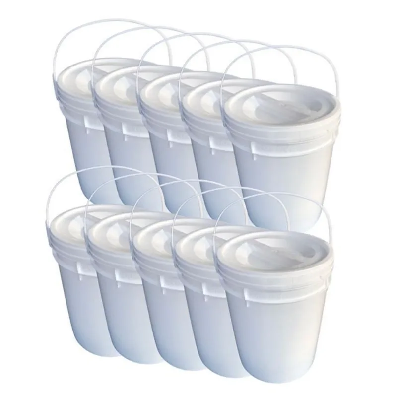 Balde Para Macarrão 20l Tampa De Rosquear - Kit 10 Pçs