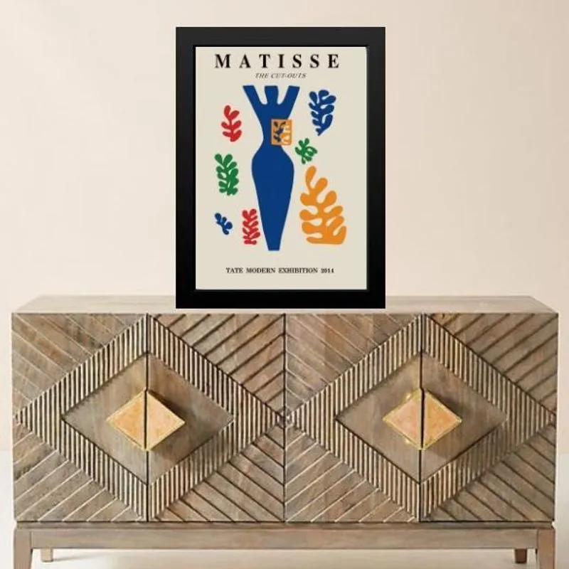 Quadro Matisse - Forma Corpo Feminino 33X24Cm - Com Vidro