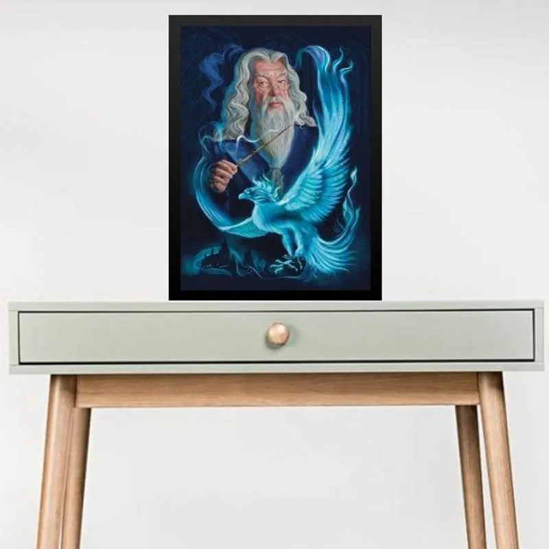Quadro Arquétipo Mago Com Fênix 45X34Cm