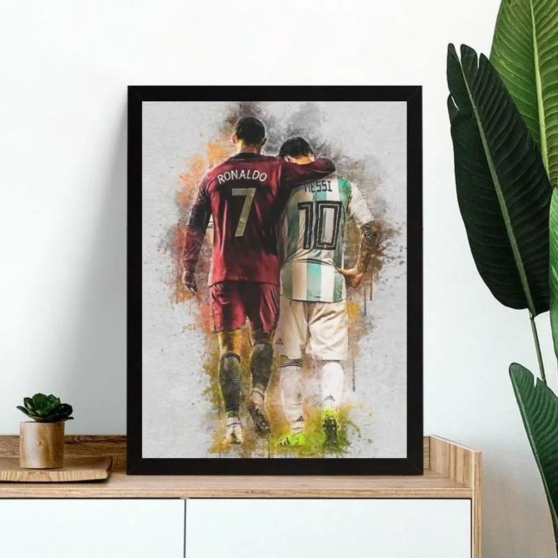 Quadro Decorativo Arte Futebol 33X24Cm