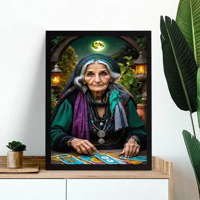 Quadro Decorativo Cartomante Cigana 45X34Cm