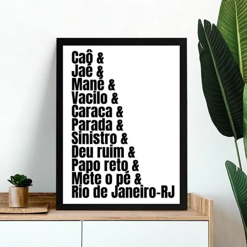 Quadro Decorativo Gírias Cariocas 33X24Cm