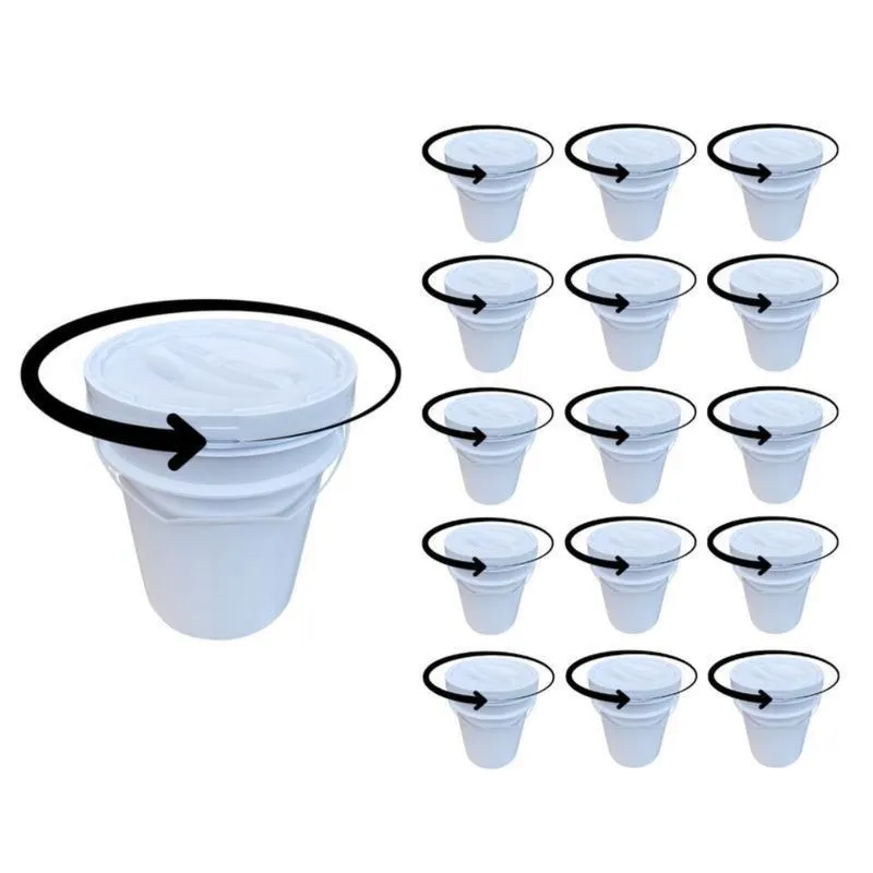 Balde Tampa De Rosquear Para Pizzaria - Kit 15 Pçs