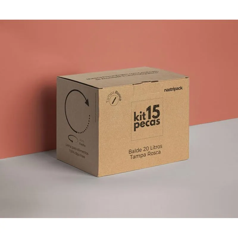 Balde Plástico 20l Tampa De Rosca Para Cereal - Kit 15 Pçs