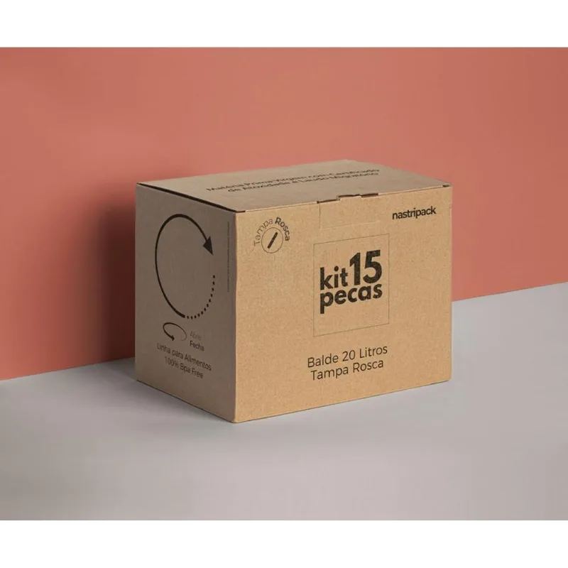 Balde 20l Tampa De Rosca Para Vaselina - Kit 15 Pçs