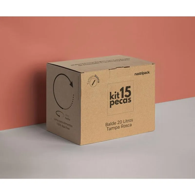 Balde Para Pesca 20 Litros E Tampa Rosca - Kit 15 Pçs