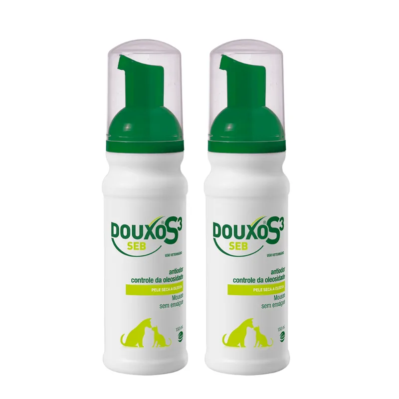 Kit 2 Mousse Douxo S3 Seb Ceva Para Cães E Gatos 150ml