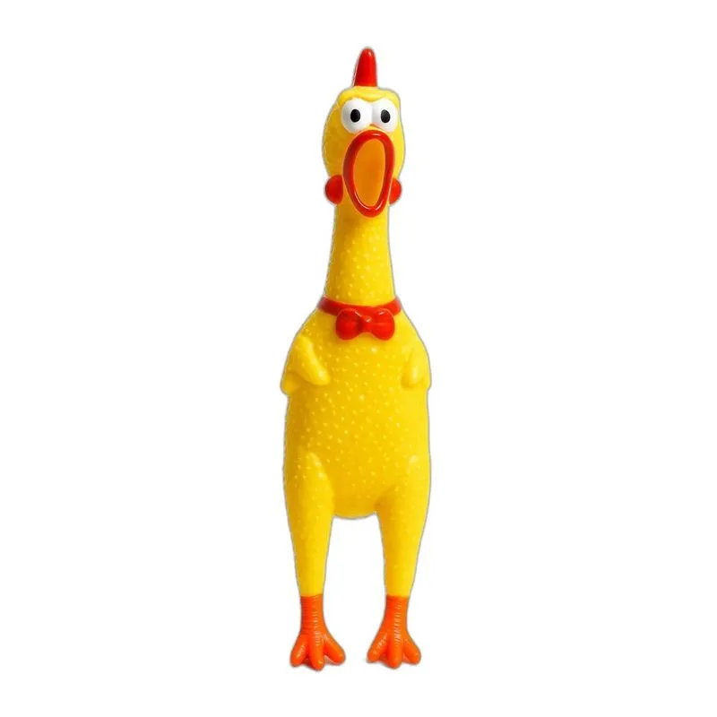 Brinquedo Galinha 16cm Borracha Com Som Para Cães Pet