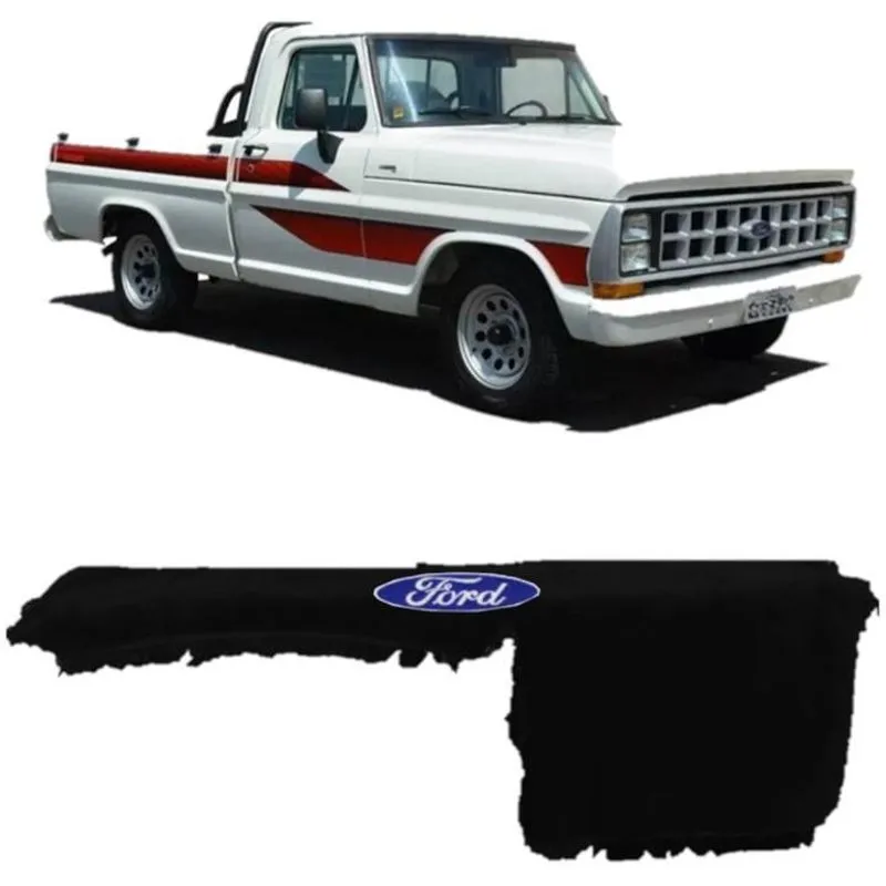 Capa De Painel Chinil Com Logo Para Ford F1000 Preto
